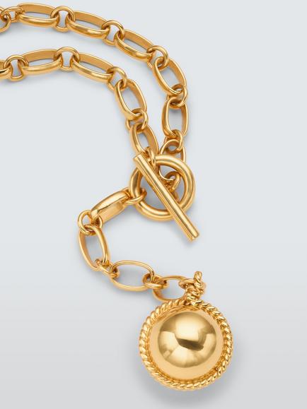 John Lewis PADUA Drop Pendant Necklace, Gold - view 2, Gold