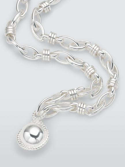 John Lewis TRIESTE Pendant Necklace, Silver - view 2, Silver