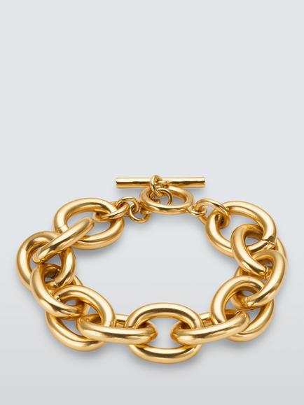 John Lewis AREZZO Chain Link Bracelet, Gold, Gold