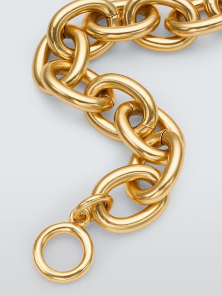 John Lewis AREZZO Chain Link Bracelet, Gold - view 2, Gold