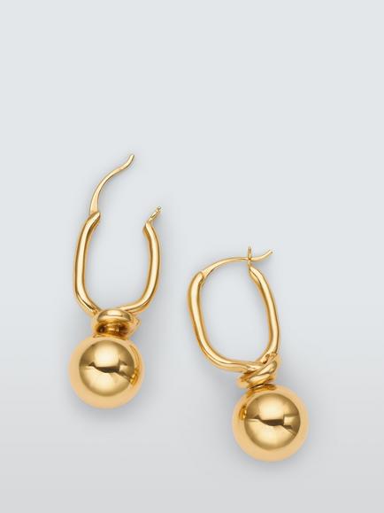John Lewis ROMA Drop Earrings, Gold - view 2, Gold