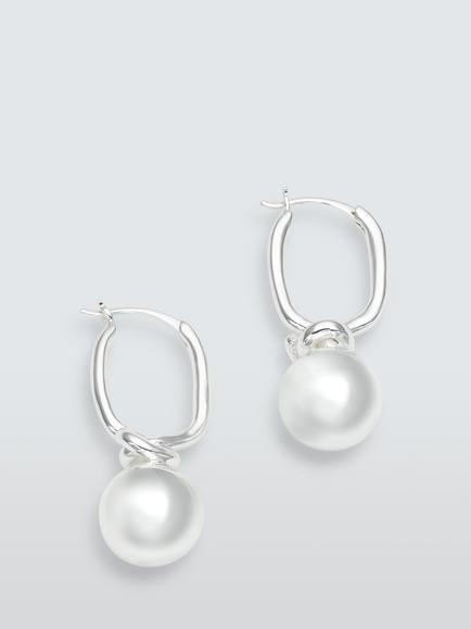 John Lewis ROMA Drop Earrings, Silver, Silver