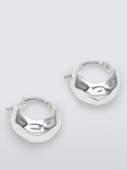 John Lewis SIENA Mini Hoop Earrings, Silver, Silver