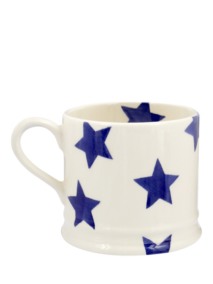 Emma Bridgewater Blue Star Small Earthenware Mug, 175ml - view 2, Multi