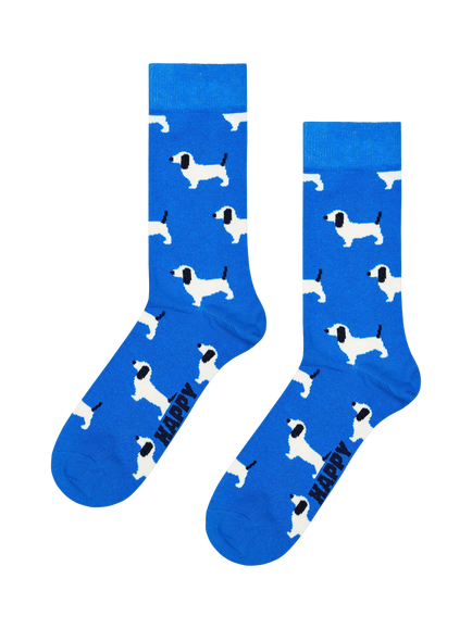 Happy Socks Cotton Blend Everyday Dog Socks, Pack of 5, Blue - view 2, Blue