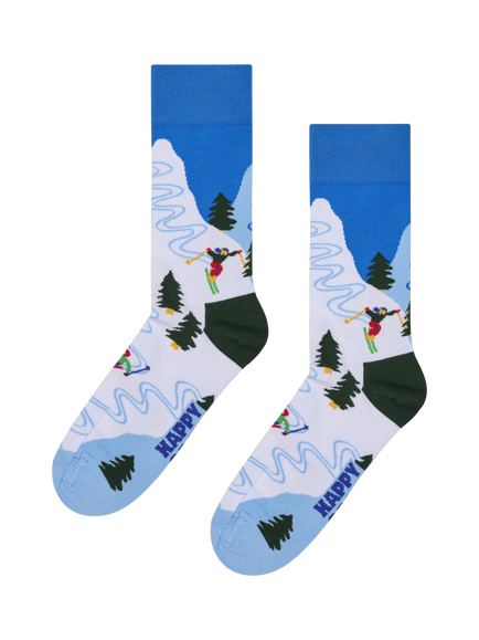 Happy Socks Cotton Blend Winter Sports Gift Set, Pack of 2, White - view 2, White