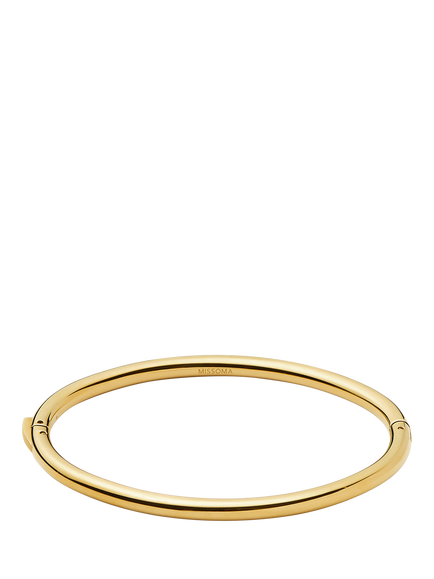 Missoma Classic Round Hinged Bangle, Gold, Gold