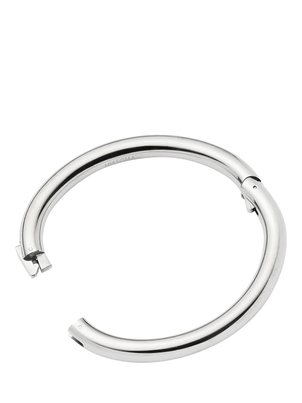 Missoma Chunky Hinged Bangle, Silver - view 2, Silver