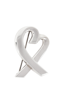 Pre-loved Tiffany & Co. Sterling Silver Paloma Picasso Loving Heart Brooch, Silver