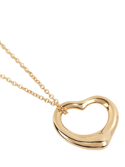 Pre-loved Tiffany & Co. Yellow Gold Elsa Peretti Open Heart Pendant Necklace, Yellow Gold