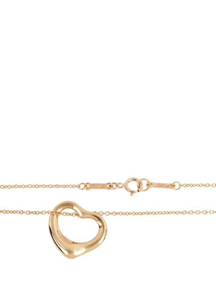 Pre-loved Tiffany & Co. Yellow Gold Elsa Peretti Open Heart Pendant Necklace - view 2, Yellow Gold