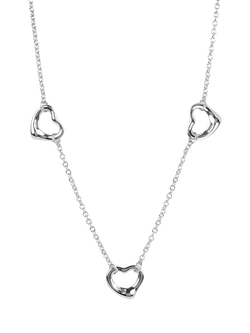 Pre-loved Tiffany & Co. Sterling Silver Elsa Peretti Open Heart Motif Necklace, Silver