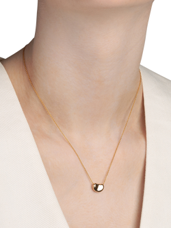 Pre-loved Tiffany & Co. 18ct Yellow Gold Elsa Peretti Bean Pendant Necklace - view 2, Yellow Gold