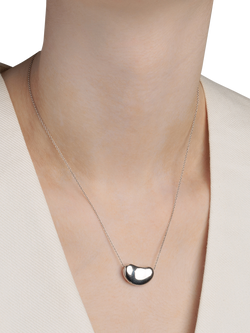 Pre-loved Tiffany & Co. Sterling Silver Elsa Peretti Bean Pendant Necklace - view 2, Silver