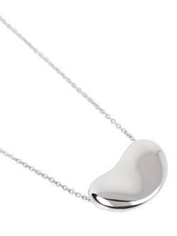 Pre-loved Tiffany & Co. Sterling Silver Elsa Peretti Bean Pendant Necklace - view 2, Silver