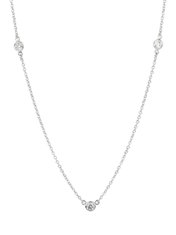 Pre-loved Tiffany & Co. Brilliant Cut Platinum Diamond by the Yard Necklace, Platinum