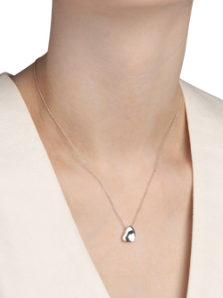 Pre-loved Tiffany & Co. Sterling Silver Elsa Peretti Full Heart Pendant Necklace - view 2, Silver