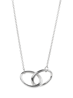 Pre-loved Tiffany & Co. Sterling Silver Elsa Peretti Interlocking Double Loop Necklace, Silver