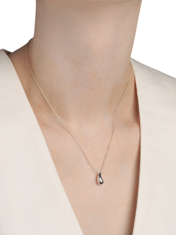 Pre-loved Tiffany & Co. Sterling Silver Elsa Peretti Teardrop Necklace - view 2, Silver