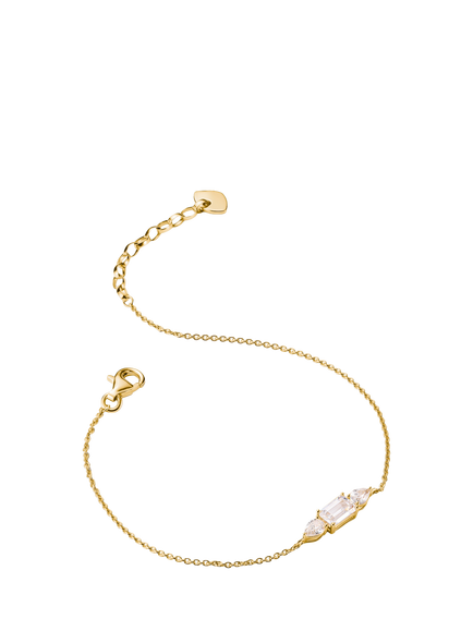THOMAS SABO Bold Elegance Zirconia Bracelet, Yellow Gold - view 2, Yellow Gold