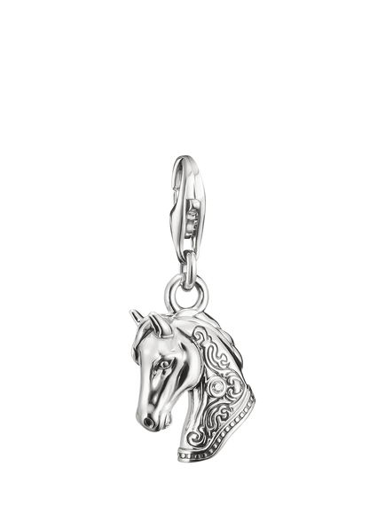 THOMAS SABO Horse Head Pendant Charm, Silver, Silver