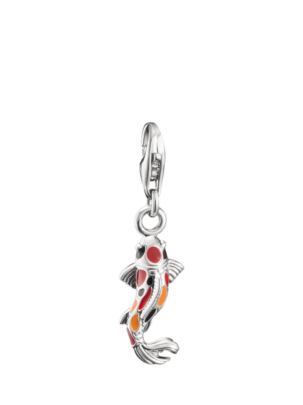 THOMAS SABO Koi Pendant Charm, Silver/Orange, Silver/Orange