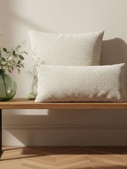 Truly Lombard Boucle Rectangular Cushion Cover, Ecru - view 2, Ecru