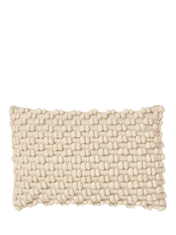 Truly Lombard Knotted Rectangular Cushion Cover, Ecru, Ecru