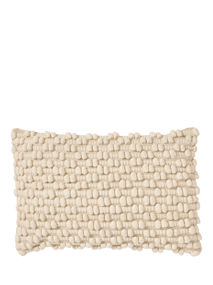 Truly Lombard Knotted Rectangular Cushion Cover, Ecru, Ecru