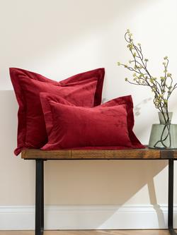 Truly Lombard Velvet Rectangular Cushion Cover - view 2, Red