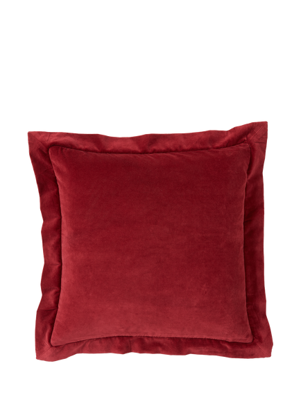 Truly Velvet Square Cushion Cover, Red, Red