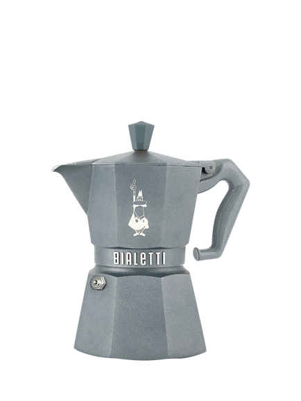 Bialetti Moka Octagonal Induction Stove-top Espresso Coffee Maker, 3 Cup, Grey, Grey