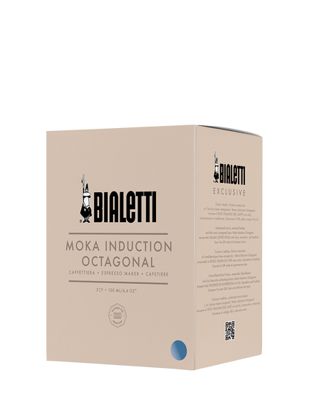 Bialetti Moka Octagonal Induction Stove-top Espresso Coffee Maker, 3 Cup, Grey - view 2, Grey