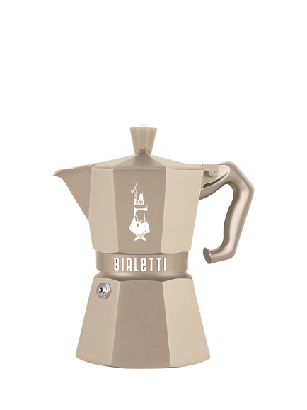 Bialetti Moka Octagonal Induction Stove-top Espresso Coffee Maker, 3 Cup, Sandstone, Sandstone