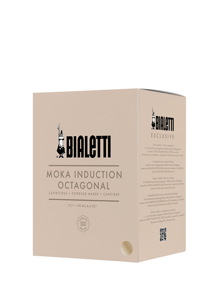 Bialetti Moka Octagonal Induction Stove-top Espresso Coffee Maker, 3 Cup, Sandstone - view 2, Sandstone