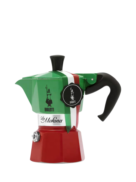 Bialetti Tricolore Mokina Moka Express Hob Espresso Coffee Maker, 1/2 Cup - view 2, Multi