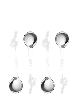 Bialetti Stainless Steel Coffee Spoons, Set of 4 - view 2, Silver