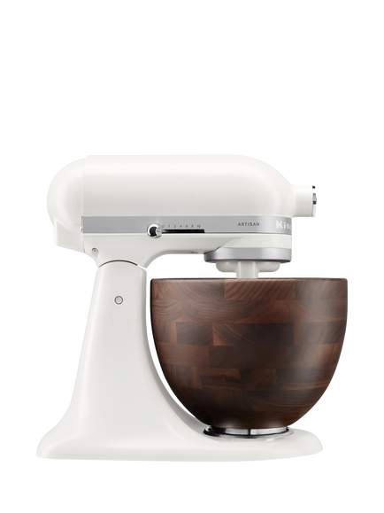 KitchenAid Artisan Designed Wood Bowl Food Mixer, 4.7L, Porcelain White, Porcelain White