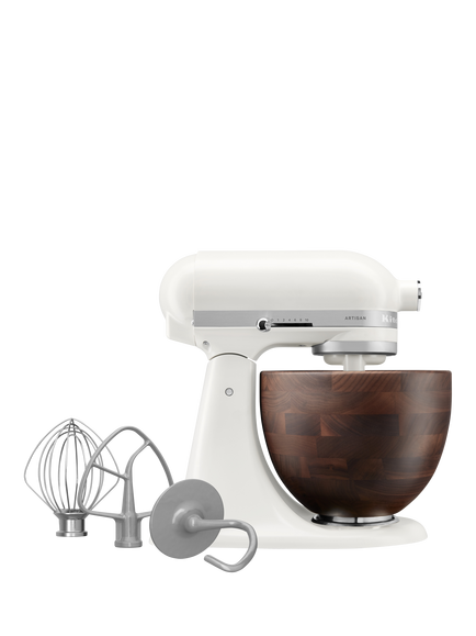 KitchenAid Artisan Designed Wood Bowl Food Mixer, 4.7L, Porcelain White - view 2, Porcelain White