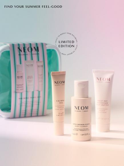NEOM Wellbeing London Wellbeing Travel Edit Bodycare Gift Set - view 2, Clear Clear
