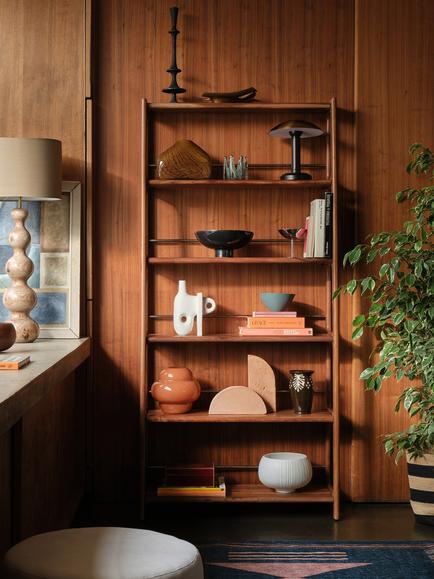 Swoon Noah Shelving Unit, Dark Brown - view 2, Dark Brown Acacia