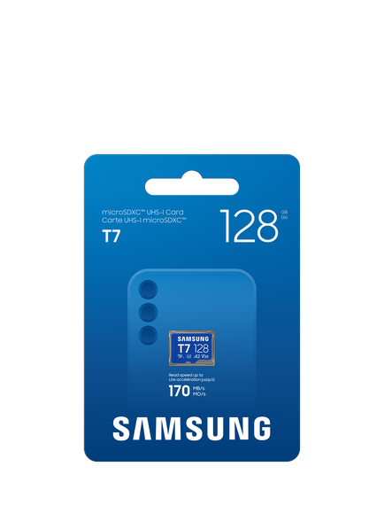 Samsung T7 UHS-1, Class 10, microSDXC Card, up to 170MB/s Read Speed, Blue