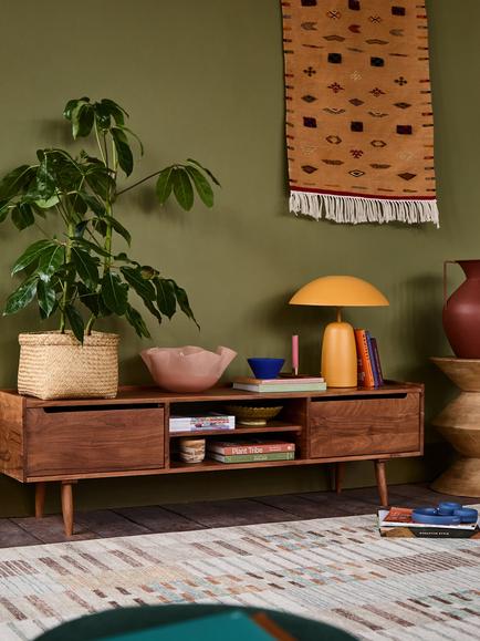 Swoon Southwark Acacia Wood Media Unit, Dark Brown - view 2, Dark Brown Acacia