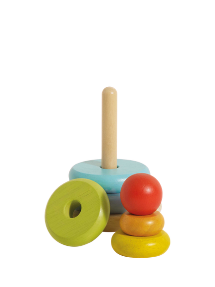 Le Toy Van Stacking Tower, FSC-Certified (Tea & Rubber Wood) - view 2, Multi