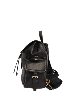 Pre-loved Prada Leather Gold Hardware Backpack, Black - view 2, Black