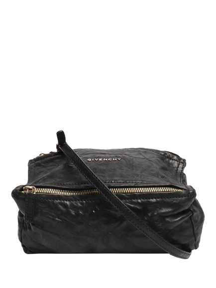 Pre-loved Givenchy Textured Pandora Crossbody Bag, Black, Black