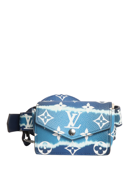 Pre-loved Louis Vuitton Escale Monogram Belt Pouch, Blue, Blue