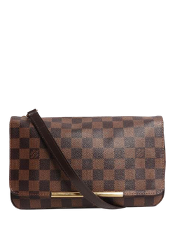 Pre-loved Louis Vuitton 2013 Damier Ebene Hoxton Crossbody Bag, Brown, Brown