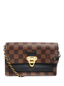 Pre-loved Louis Vuitton Damier Ebene Vavin Wallet, Brown, Brown