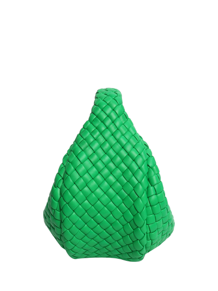 Pre-loved Bottega Veneta Padded Jodie Intecciato Top Handle Bag, Green - view 2, Green